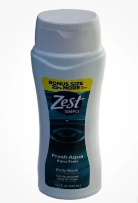 Zest Simply Fresh Aqua Frais Body Wash 15.2fl. oz. Hydrating W/Vitamin E - Image 1 of 4