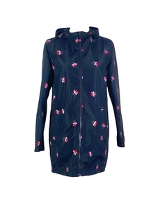 Joules Dockland marineblau Blumenmuster Posy Print Regenmantel Größe 10 Mac wasserdicht sehr guter Zustand - Bild 1 von 5