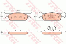 Brake pads brake pads set COTEC original TRW GDB2018