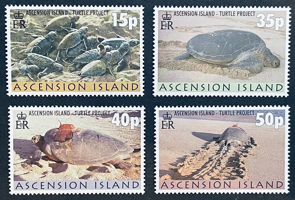 ASCENSION ISLAND TURTLE PROJECT STAMPS SET MNH 2000 SEA TURTLE WILDLIFE MARINE - Image 1 of 1