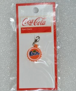 Orange Fanta Kunststoff Schlüssel Charm mit Hummerverschluss Coca Cola grau - Bild 1 von 1