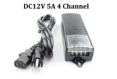 High Quality Input AC100V-240V CCTV Power Supply Adapter DC12V 5A 4 Channel - Image 1 of 4
