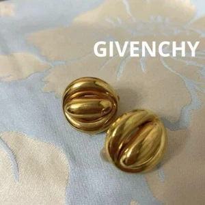 Vintage Givenchy Clip-on Earrings Gold tone New York 1977 - Picture 1 of 8