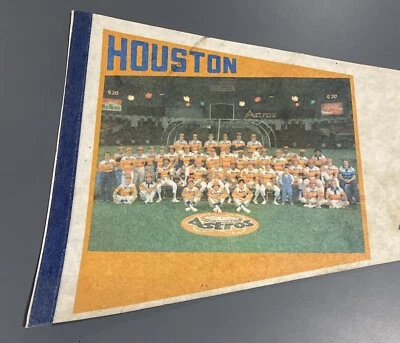 Banderín de colección de los Astros de Houston alrededor de finales de 1970 principios de 1980 béisbol MLB Foto 1 de 4