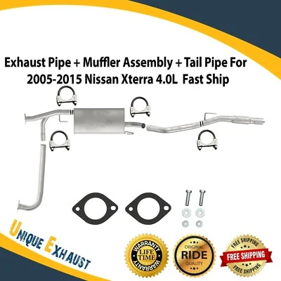 Conjunto de tubo + silenciador + tubo de escape para Nissan Xterra 2005-2015 4,0 L envío rápido Foto 1 de 4