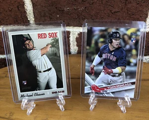 Yoan Moncada 2017 Topps Baseball Series 1 Rookie Card RC #210 & Michael Chavis. - Picture 1 of 6