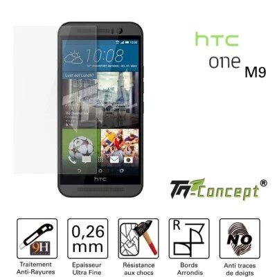 TM-Concept® Verre trempé pour HTC One M9 - 0,26mm Radian 2,5D - Photo 1/4