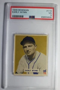 1949 Bowman Early Wynn #110 VG PSA 3 - Picture 1 of 4