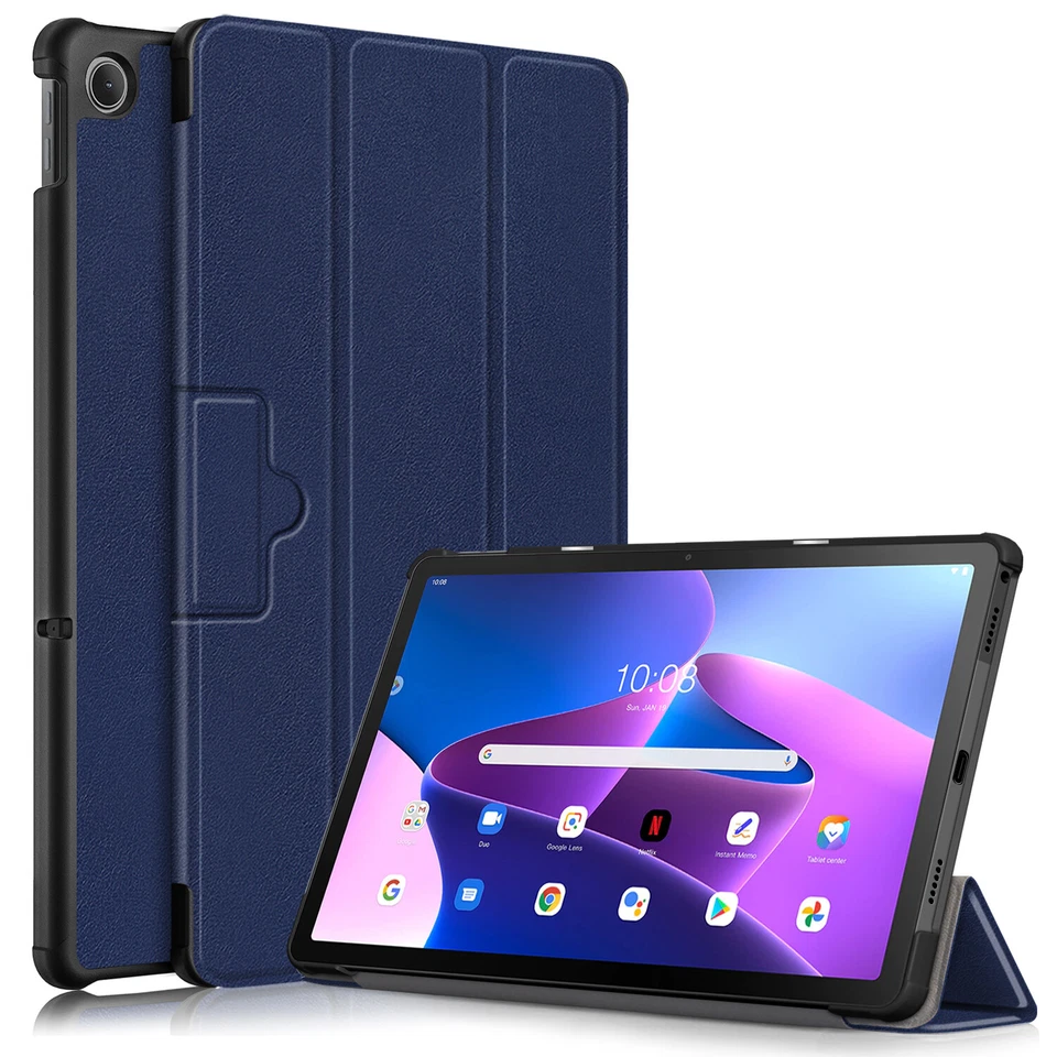 For Lenovo Tab M10/M10 Plus 3rd Gen Fashion Folio Leather Stand Smart Case Cover - Image 1 of 4