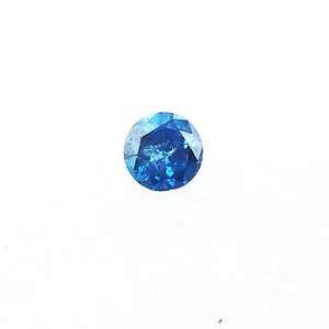 Fancy VIVID BLUE Farbe natürlicher loser Diamant 0,37 kt Rundschliff Brillant - Bild 1 von 6