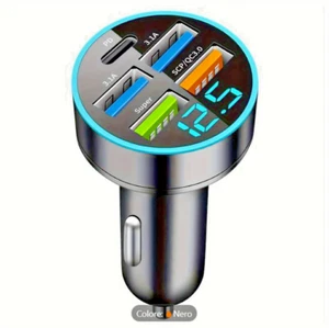CARICABATTERIE DA AUTO USB CARICATORE CELLULARE VELOCE ACCENDISIGARI UNIVERSALE - Foto 1 di 8