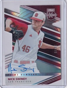 Nick Swiney 2020 Elite Extra Edition Prime Numbers Auto Autograph 08/87 - Picture 1 of 2