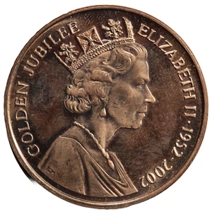 2002 QUEEN ELIZABETH II "GOLDEN JUBILEE" MEDAL (#6024) - Picture 1 of 2