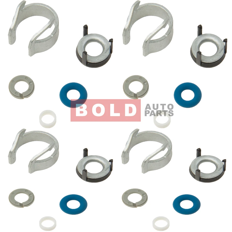 For Audi A3 A4 A5 Q3 TT Quattro allroad Set of 4 Fuel Injector Seal Kit OEM - Image 1 of 4