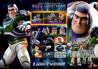 Figura Hot Toys Buzz Lightyear Space Ranger Alpha Deluxe escala 1:6 MMS635 Disney Foto 1 de 4