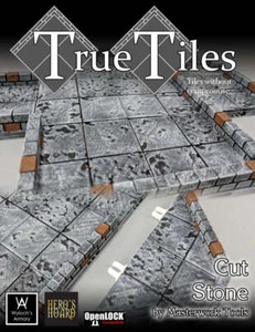 True Tiles - Set Deluxe pietra tagliata 75 piastrelle! - OpenLock - DND - Pathfinder - sterco - Foto 1 di 7