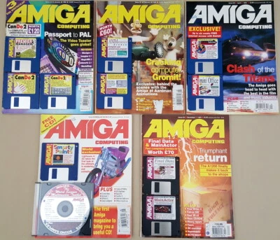 (5) Amiga Computing Magazines w/Disks/CD ©1995 for Commodore Amiga - Image 1 of 4
