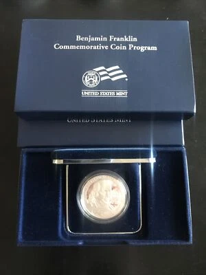 2006 BENJAMIN FRANKLIN FOUNDING FATHER DOLLAR - OGP - 90% Silver PROOF - Image 1 of 4