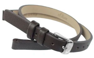 s.Oliver Uhrenarmband 9mm | Wickelband aus Leder in braun | SO-2167-LQ - Bild 1 von 2