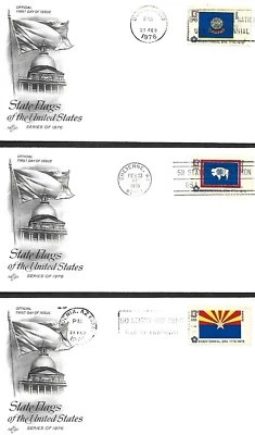 USA 1976 50 ART CRAFT FDC AMERICAN BICENTENNIAL ISSUE FLAG SHOWING 36 OF 50 #1 - Image 1 of 4