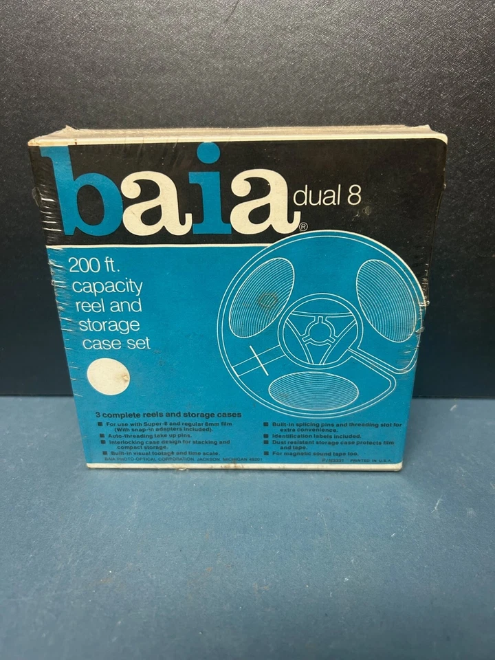 Paquete de 3 carretes y estuche de almacenamiento Baia Dual 8 200 pies de capacidad Foto 1 de 1