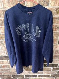 Camiseta vintage de cuello redondo de fútbol irlandés de lucha de Notre Dame años 90 hecha en EE. UU. - Imagen 1 de 5