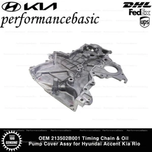 OEM 213502B001 Timing Chain & Oil Pump Cover Assy for Hyundai Accent Kia Rio - Picture 1 of 2