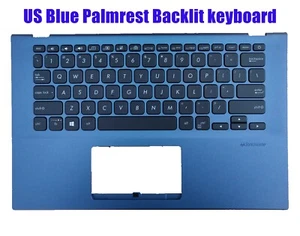 US Blue Palmrest Backlit keyboard for ASUS A412 F412 M412 S412 X412 V412 R424 - Picture 1 of 2