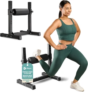 Bulgarian Split Squat Stand Max, Adjustable Single Leg Squat Roller Stand Silver - Bild 1 von 12