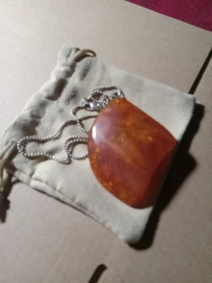 Huge Amber Pendant Necklace   See Pictures  - Image 1 of 4