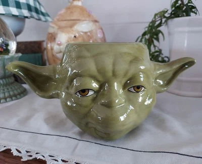 Disney Star Wars Yoda Ceramic Coffee Tea Jedi Fan 3D Mug Silver Buffalo Design - Image 1 of 4