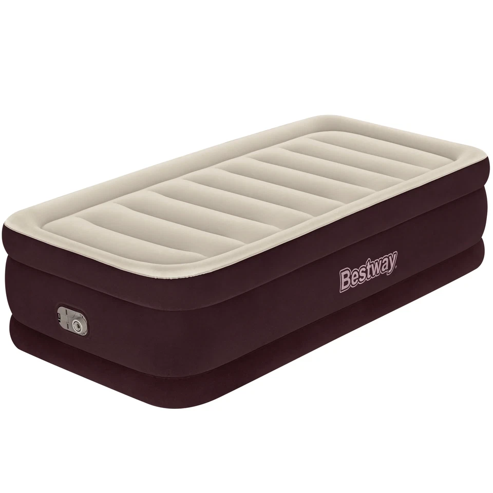 Bestway 6717HE Maroon 20" Twin Air Mattress with Built-in Pump OPEN BOX