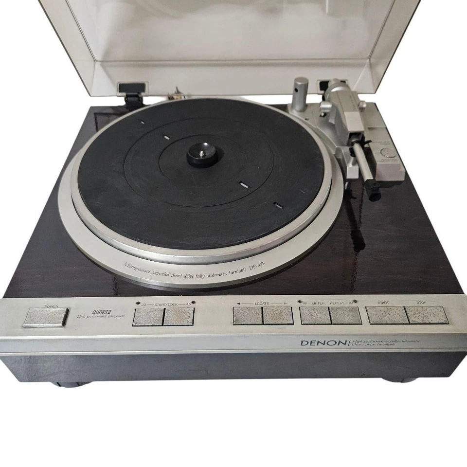 Denon DP-47F Turntable Record Player Direct Drive Fully Automatic Works Japan - Image 1 of 4