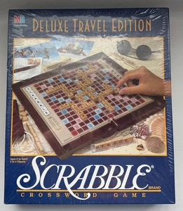 Scrabble Crossword Game Deluxe Travel Edition Milton Bradley Brand New Sealed - Picture 1 of 3
