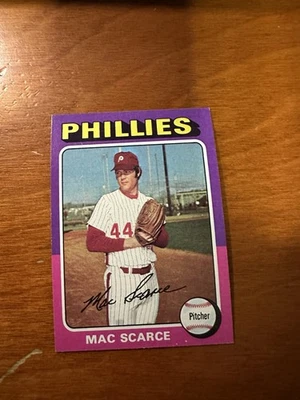 1975 Topps Mini #527 Mac Scarce Philadelphia Phillies Nm+ - Image 1 of 2