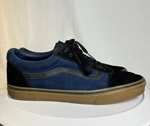 Scarpe sneakers Vans autentiche uomo scamosciate eleganti blu nere - taglia 12 usate in ottime condizioni - Foto 1 di 9
