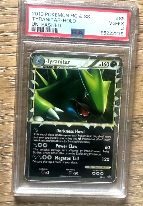 2010 Pokemon Heartgojld & Soulsilver Unleashed #88 Tyranitar Holo PSA 4 - Image 1 of 2