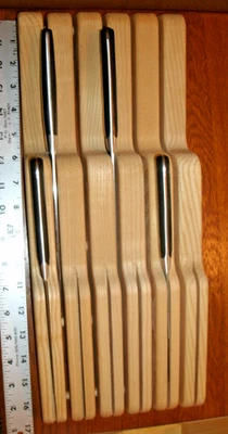 Natural In Drawer Knife Organizer Yellow - 11 slots KNIVES NOT INCLUDED - Image 1 of 2