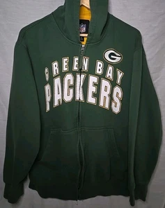 Green Bay Packers NFL Full Zip Hoodie Jacket, taglia XL, verde (senza coulisse) - Foto 1 di 9