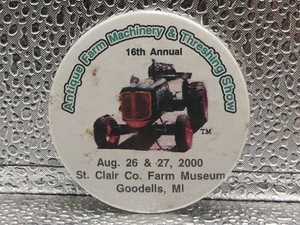 St. Clair Co. Antique Farm Machinery & Threshing Show 16th 2000 Pinback Button - Picture 1 of 8