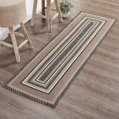 Farmhouse 24"x78" Area Rug White Sawyer Mill Charcoal Floor Decor VHC Brands - Image 1 of 4