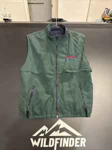 Vintage Costco Employee Vest L Reversible Green Blue Fleece RARE - Picture 1 of 10