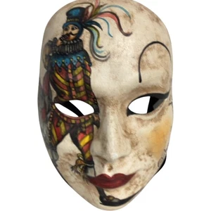 Marcy Renzo Venetian Full Mask Jester Design Adult Unisex Multicolour (NC) - Picture 1 of 5