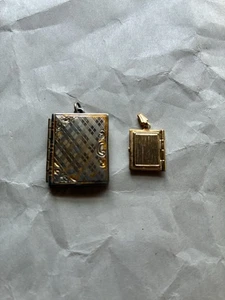 2-Dijes Mini Medallón Colgante/Dijes Vintage Tono Dorado.Diferentes Tamaños y Estilo Ver Fotos - Imagen 1 de 4