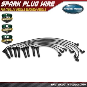 8x Spark Plug Wire Set for Cadillac DeVille Eldorado 1995-1999 Seville 1995-1997 - Picture 1 of 9