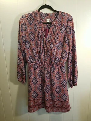 Gap Womens S Geometric Purple  Mini Dress Career Office Party Boho Festival - Image 1 of 4