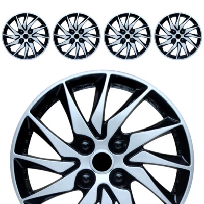 Black & Silver Set (4pcs) for Chevrolet Cruze 2011-2015 15" Hubcaps Wheel Cover - Image 1 of 4