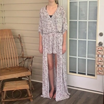 Karlie Mono Pantalones Cortos Mameluco Maxi Vestido Talla Grande Largo Foto 1 de 4