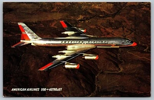 1964 American Airlines 990 AstroJet Airline Issued Posted Postcard M2 - Picture 1 of 2