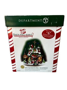 🚨 Department 56 North Pole Alfie's Toy School For Elves 56781 Christmas House - Picture 1 of 6